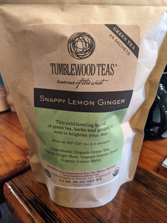 Snappy Lemon Ginger - Green Tea - Tumblewood Teas